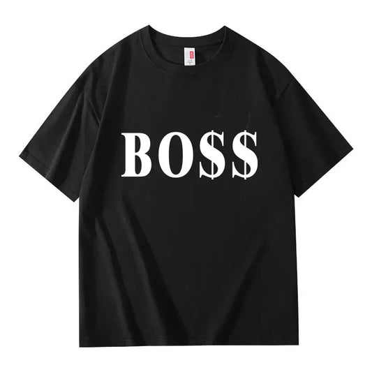 2025 Summer Men's 100% pure cotton T-shirt with letter prints, fashionable top, high-quality trendy casual short-sleeved