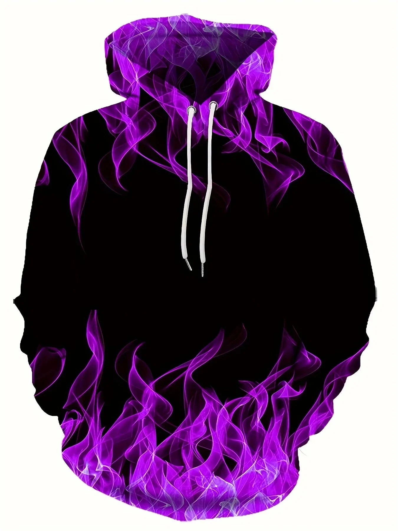 New Creative Flame 3D Print Hoodie Cool Hoodies For Man Spring Autumn Pullover Hooded Sweatshirt Oversized Harajuku Y2k Clothes