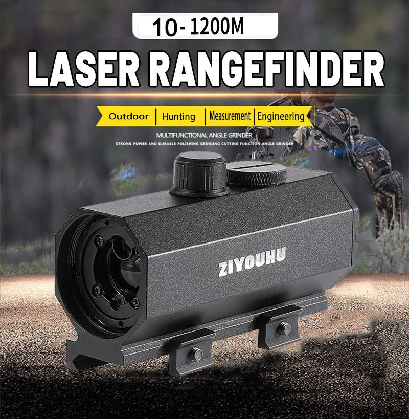 MINI8 Plug-in 1200m Ranging Device Laser Rangefinder Sport Hunting Scope Red Dot Assist OLED Screen Distance/Speed Measurement