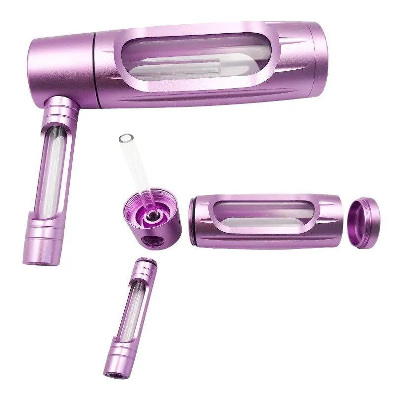 NEW Evil 155mm Dry Burning Grass Smoking Pipe Portable Aluminum Alloy&Glass Tobacco Pipes Hookah Shisha Pipa Smoking Accessories
