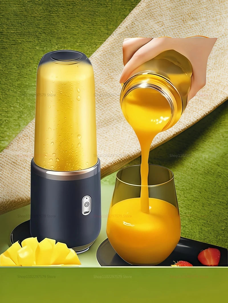 Double Cup Multifunction Portable Blender USB Personal Mini Juicer Cup 400ml Household Milkshake Juice Maker Electric Juicer