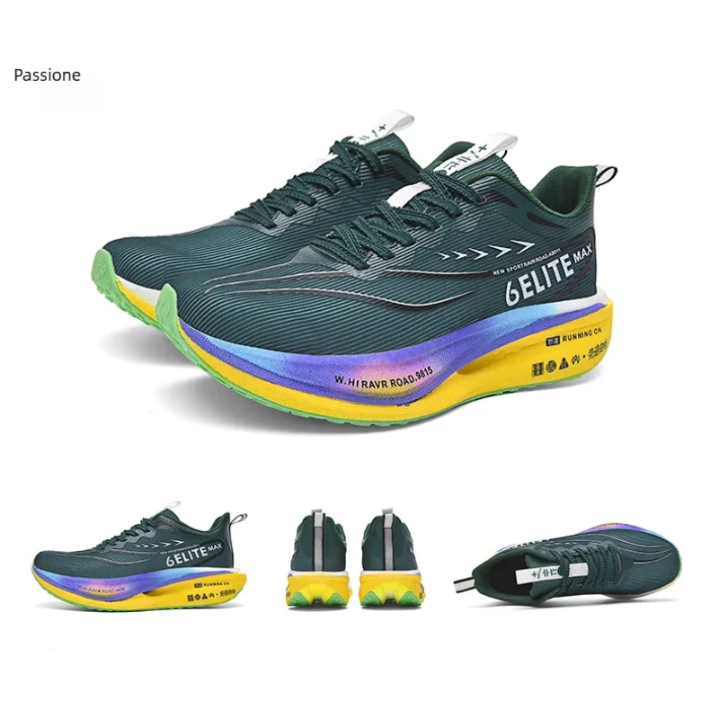 Running Shoes Men High Quality Full Palm Carbon Plate Cushion Professional Training Shoes Lightweight Wear-Resistant Sneakers