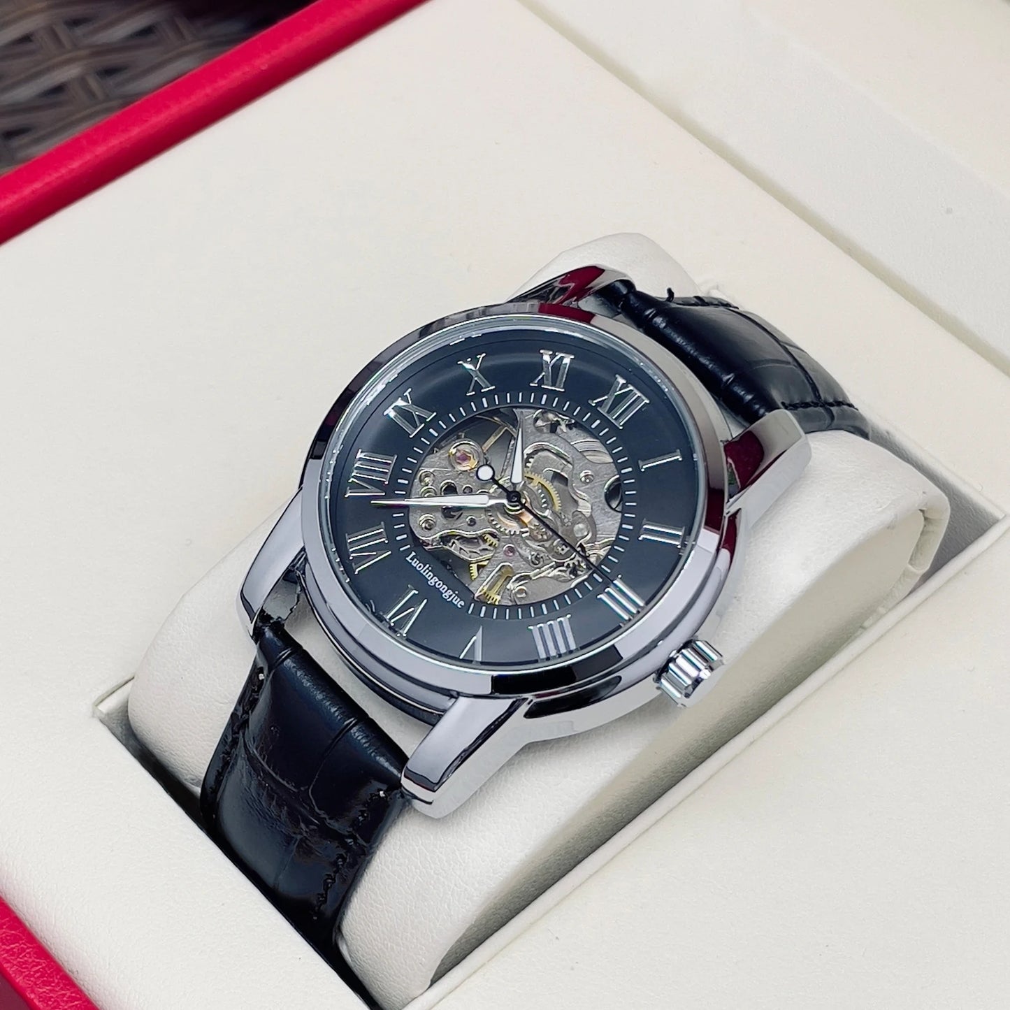 [Automatic Mechanical Men's Watch] Fashionable, High-Looking, and Affordable Luxury Men's Automatic Mechanical Watch, Suitable for Business and Casual Wear, Stylish and Handsome Men's Watch Hot-Selling Watches Are the Preferr