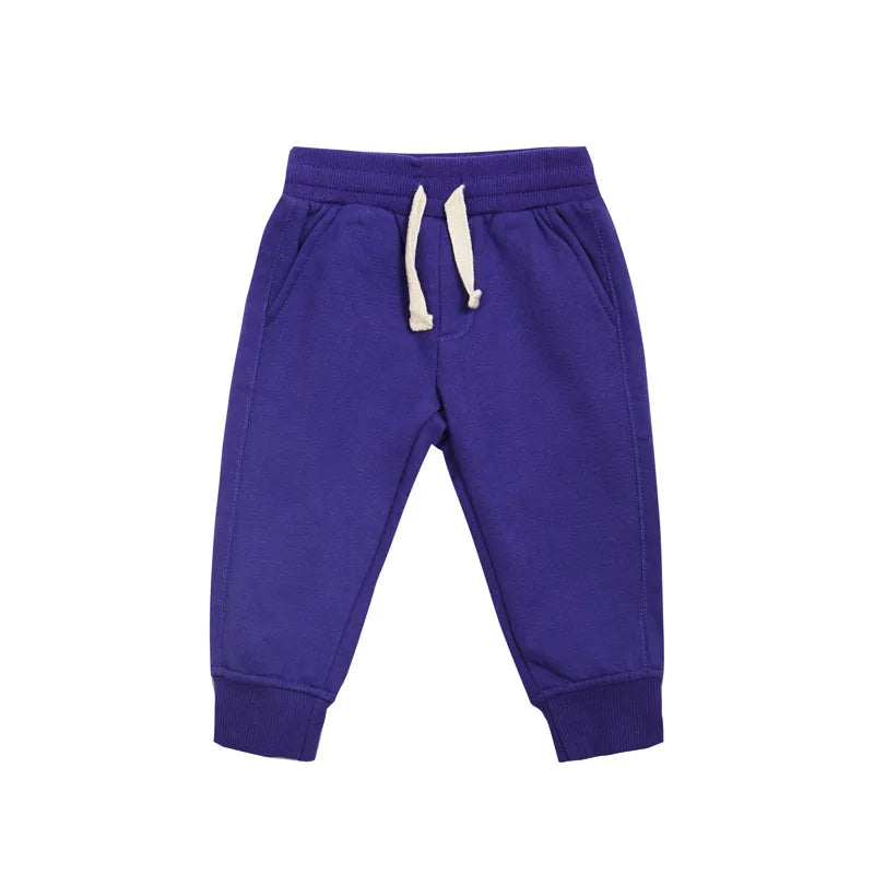 Baby Clothing Boys Girls Pants 0-24 Months Autumn and Winter Solid Color Elastic Waist Trousers Newborn Baby Clothes