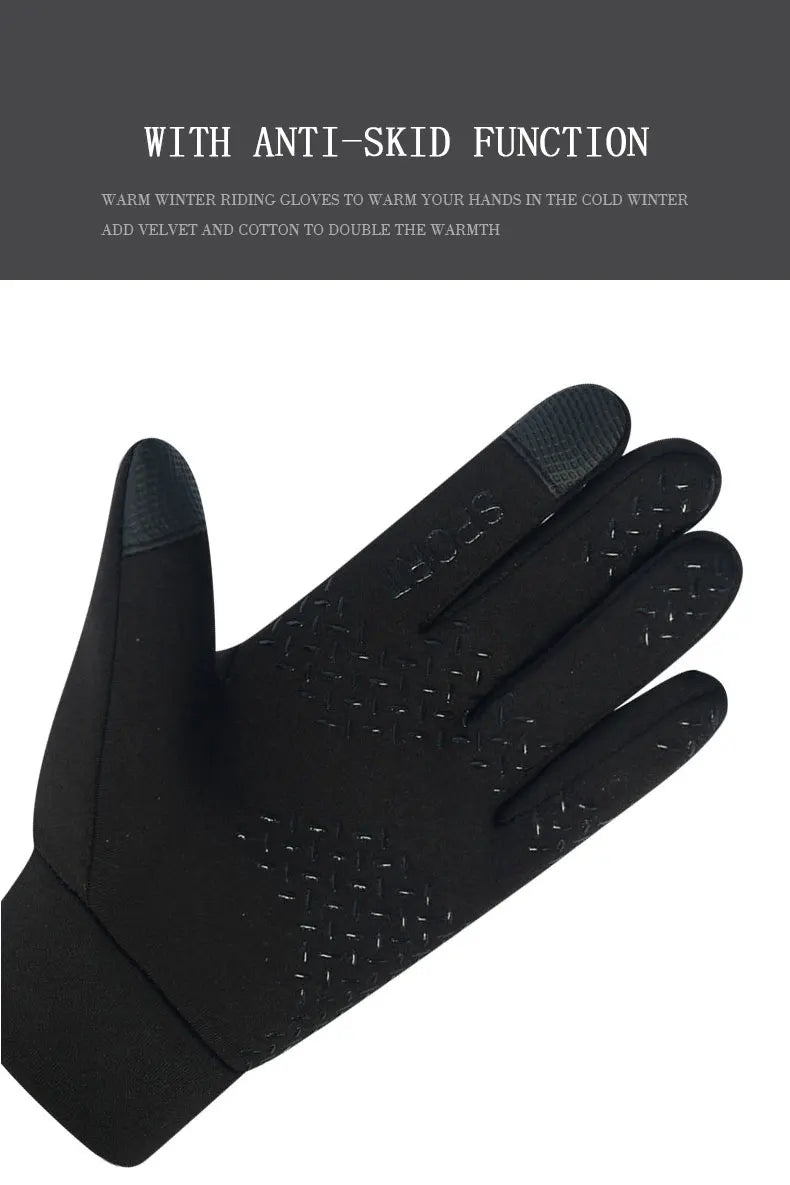 Football Gloves Waterproof Thermal Grip Outfield Cycling Player Bicycle Field Bike Sports Sports Outdoor guantes moto