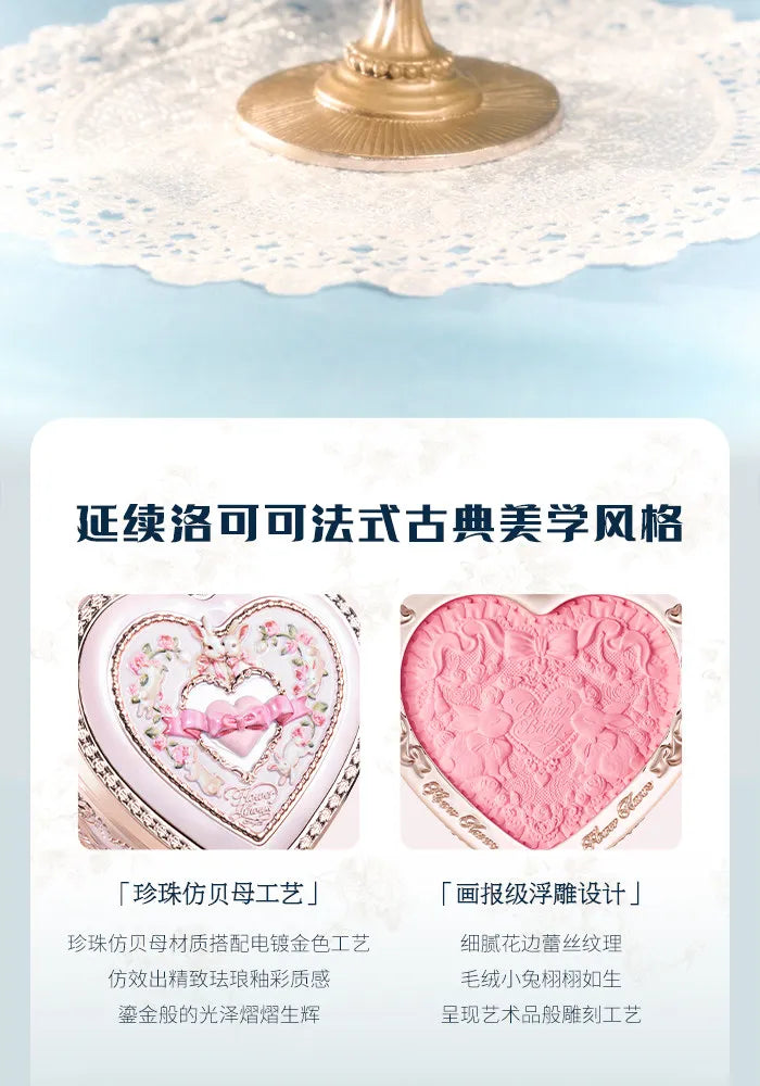 Flower Knows Bunny Garden Collection blush Lyophilized Silk Natural Look Facial Makeup Original Cosmetics