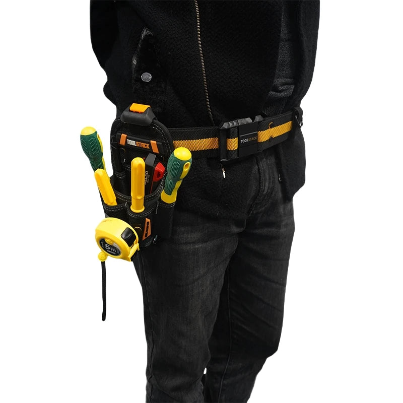 TOOLSTACK Mini Electrician's Pouch High Quality Oxford Durable Tools Storage Bag Quick-Hook Small Waist Toolkit Work Package