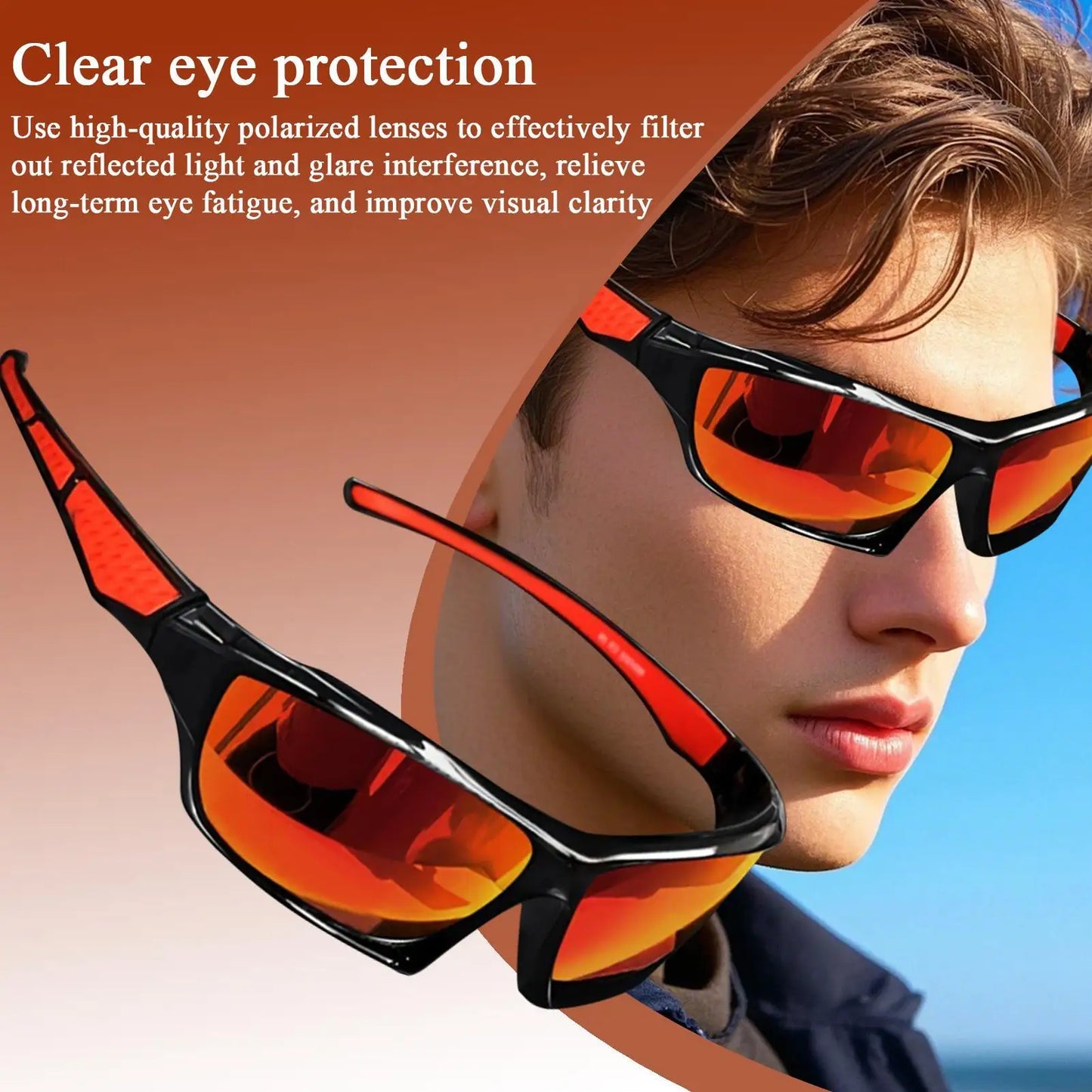 Men's Polarized Sunglasses Lightweight Sun Glasses Polarized Sunglasses Comfortable Lightweight Frame Sport Eyeglasses