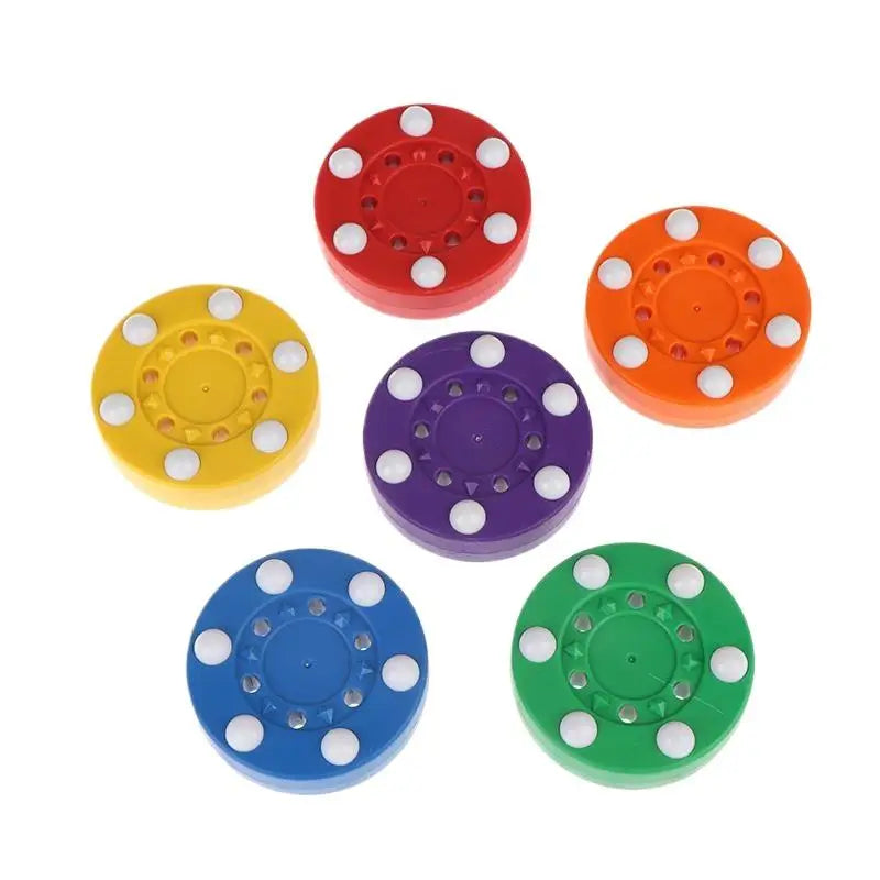 New Inline Roller Hockey Training Puck With 6 Balls For Street Hockey Skate Practice Passing Skill Builder