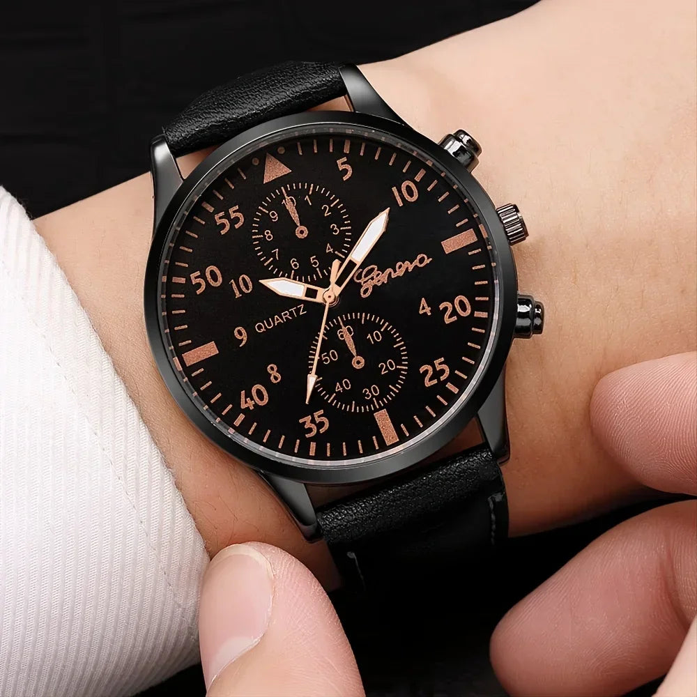 Watches for Men Reloj Hombre Fashion Retro Business Hand Watch Leather Watches Quartz Wristwatch Clock Gift Relogios Masculino
