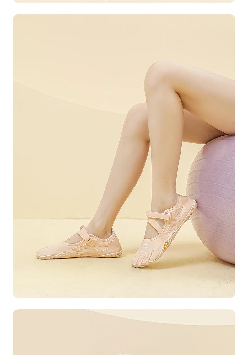 Non-Slip Five Toe Shoes for Women, GallonShark Flexible Barefoot Footwear with Strap for Dance & Gym