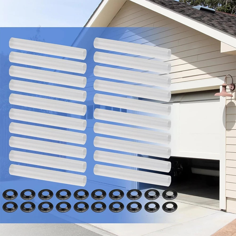 20Pcs Garage Door Hinge Quiet Roller Sleeves Roller Shaft Gaskets Compatible with Quiet Garage Door Rollers Bearing