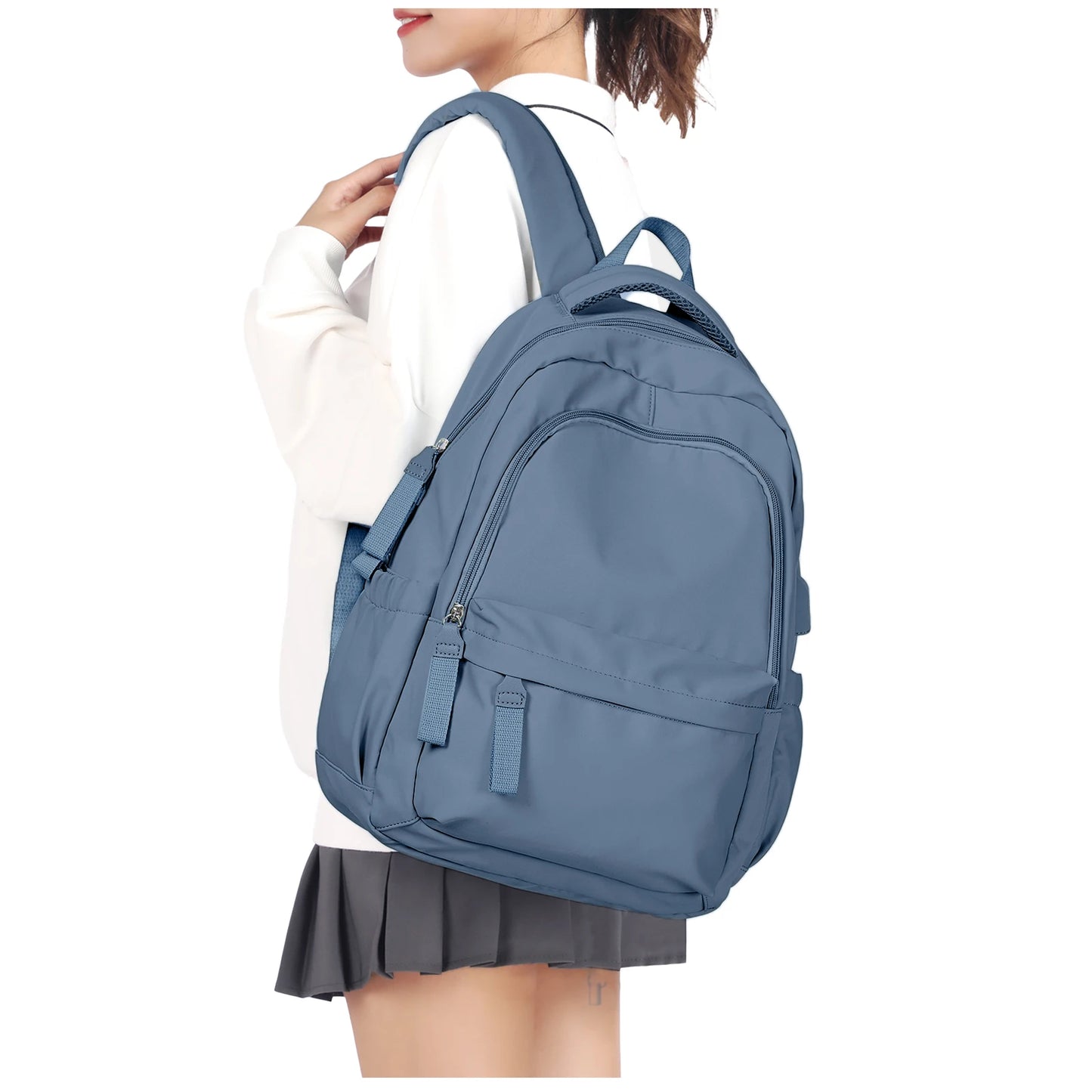 School Backpack, Casual Fashion Backpack, School Laptop Backpack, Large Capacity Zipper Simple Student School Bag For Girls Boys