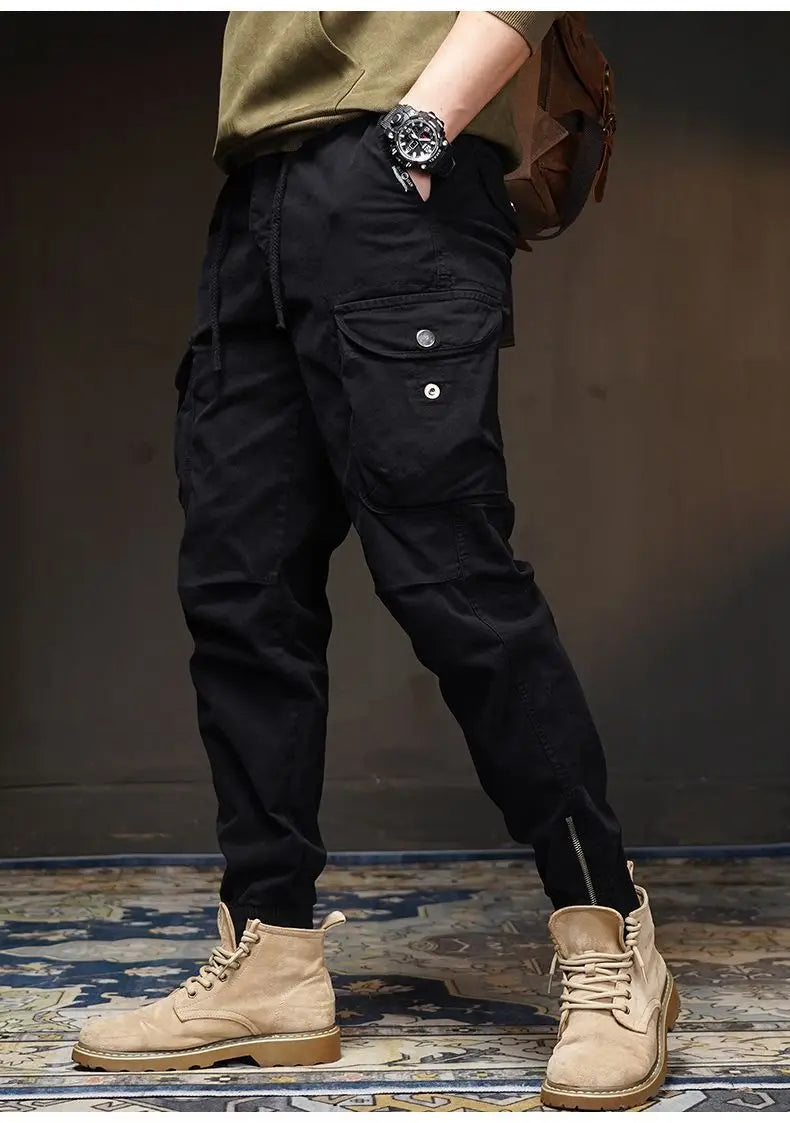 Spring and Autumn Small-footed Work Pants Men's Casual New Outdoor Trendy Brand European American Outdoor Function