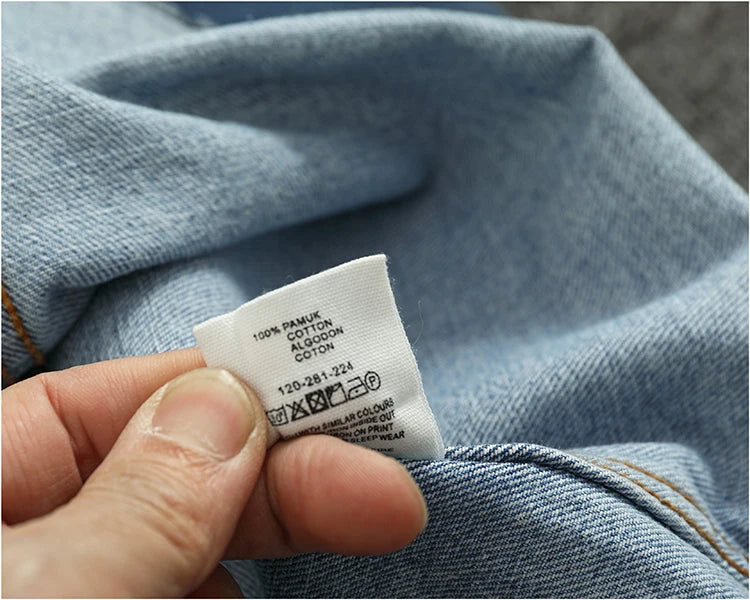 Spring Autumn New American Retro Long-Sleeve Lapel Solid Color Denim Shirt Men's Fashion 100% Cotton Washed Old Casual Blouses