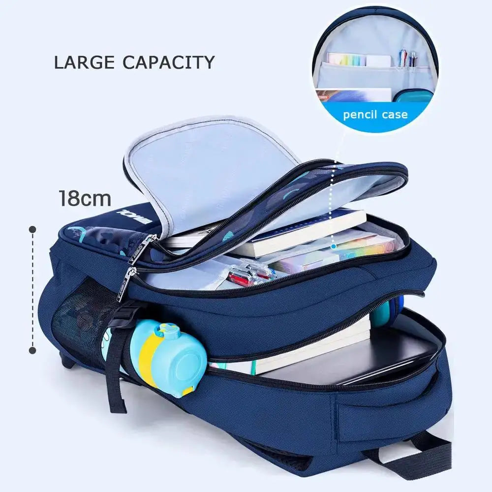 Waterproof Children School Backpack, Casual Primary Schoolbag Book Bag for Boys Daily School Use