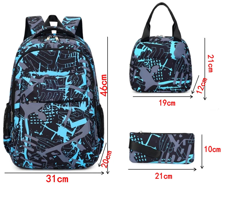 Steal A BrainRot Backpack with Lunch Bag for 67 Six Seven Teenagers Student School Bags Casual Comfortable Travel Set