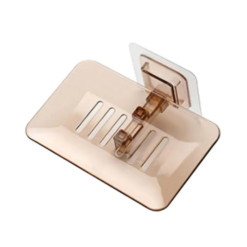 Soap Rack No Drilling Wall Mounted Double Layer Soap Holder Soap Sponge Dish Bathroom Accessories Soap Dishes Self Adhesive
