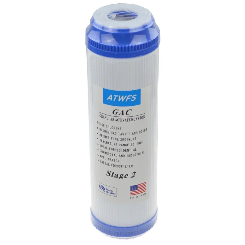 10-Inch Water Purifier Filter UDF Granular Activated Carbon Filter+PP Cotton Filter+CTO Compressed Carbon Water Purification