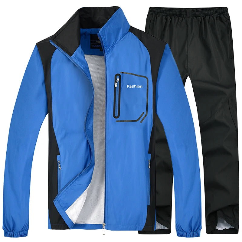 Men's Sweatsuit Tracksuit 2 Piece Jacket+Sweat pants Outfit Long Sleeve Jogging Running Athletic Basketball Sports Suit Sets