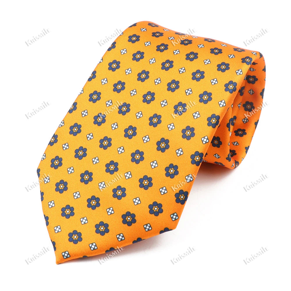 New Design Bohemian Style Necktie For Men Silk Touch Soft Blue Red Yellow Necktie Fit Wedding Party Business Office Accessory