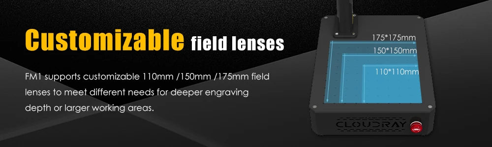 Cloudray 30W 50W Portable Fiber Laser Marking Machine Easymarker-FM1 110*110mm DIY Marking Gift Metal Jewelry Gold Engraving