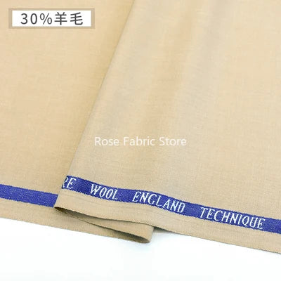 1 Meter 30% Woolen Twill Suit Fabrics Worsted Spring Summer High End Fabric Sewing Blazer Suit Handcrafts Anti Wrinkle Serge