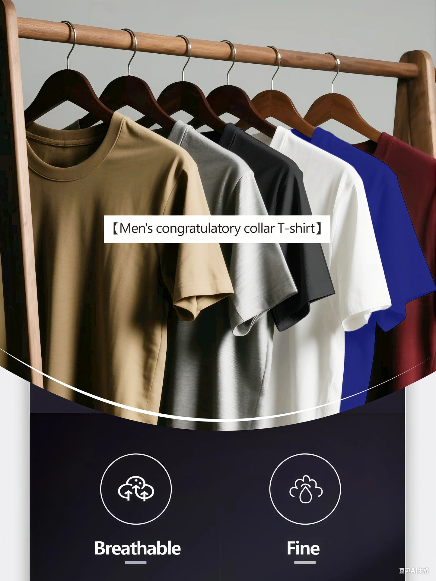 Men Pure Cotton Short Sleeve T Shirt Breathable 100% Cotton 3D Stereoscopic Cutting Casual Daily Wear Soft Comfortable Tees