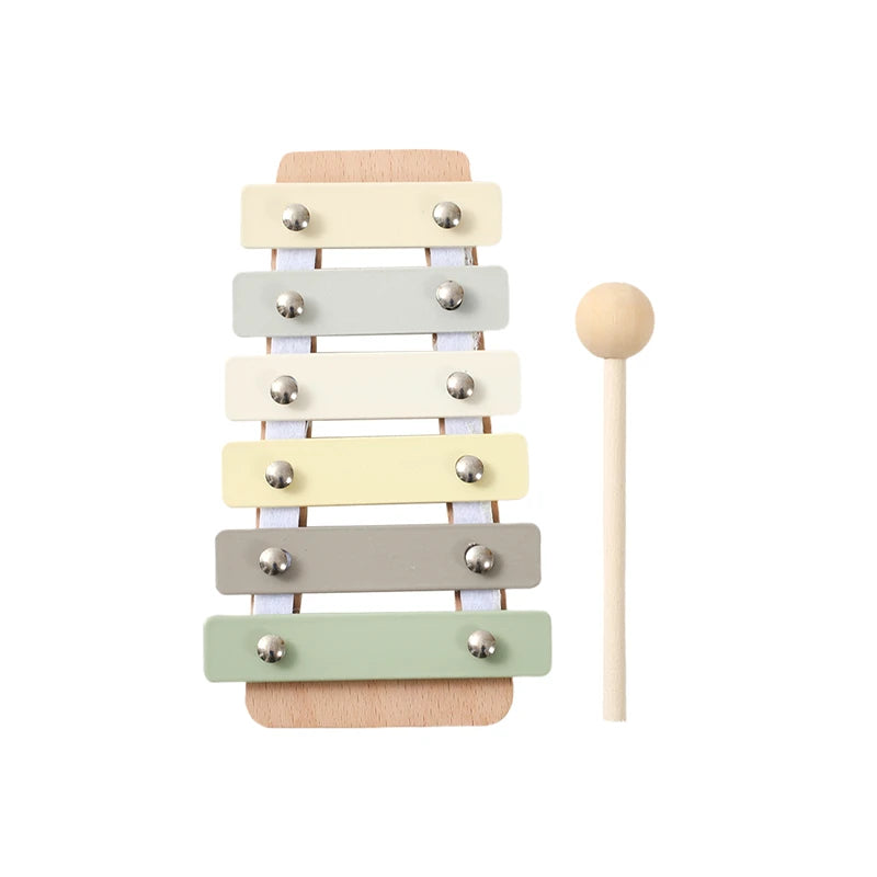 Baby 1-3 Year Montessori Musical Instruments Wooden Musical  Interactive Game Newborn Cartoon Squirrel Pattern Educational Gifts