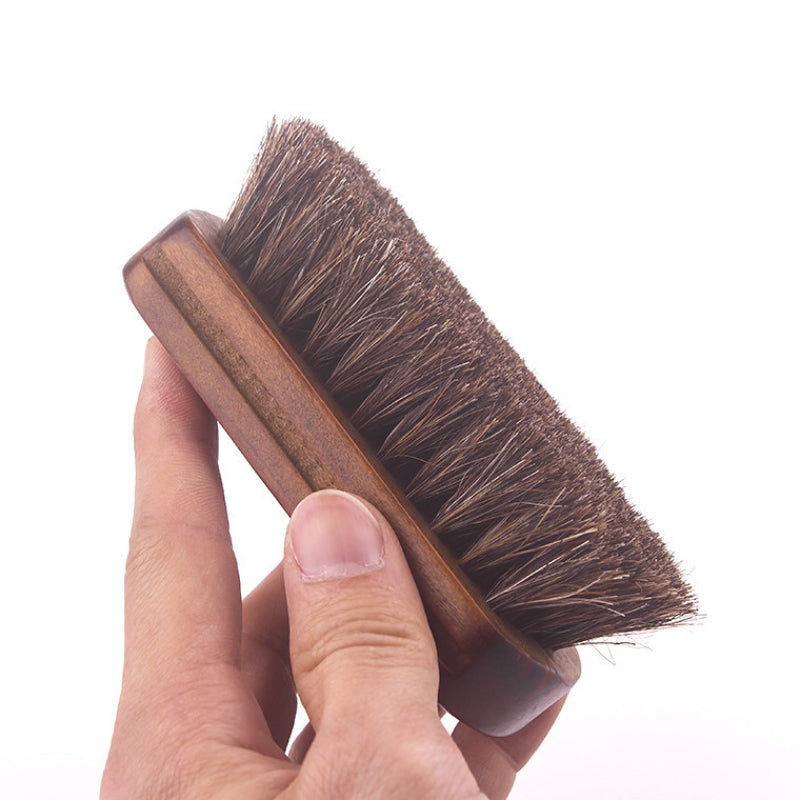 Scraping Tool, Horse Hair Bristles, 1Pc, Horsehair Shoe Brush, Shine Brushes for Boots, Shoes & Other Leather Care Brush