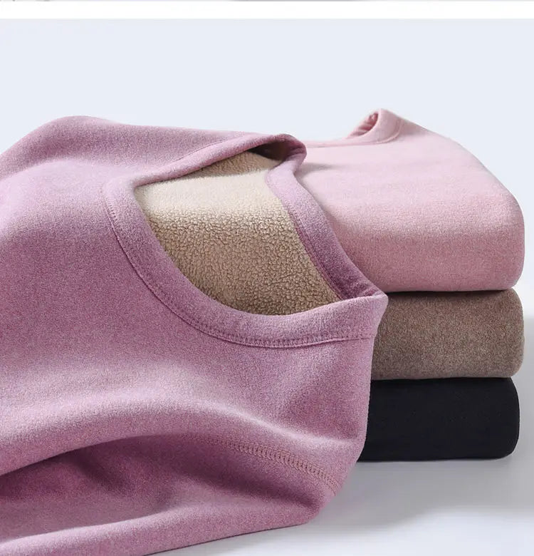 Thermal Underwear For Women Winter Warm thicken lamb fleece high elastic Long Johns bottoming Two Piece Sets Thermos Clothing