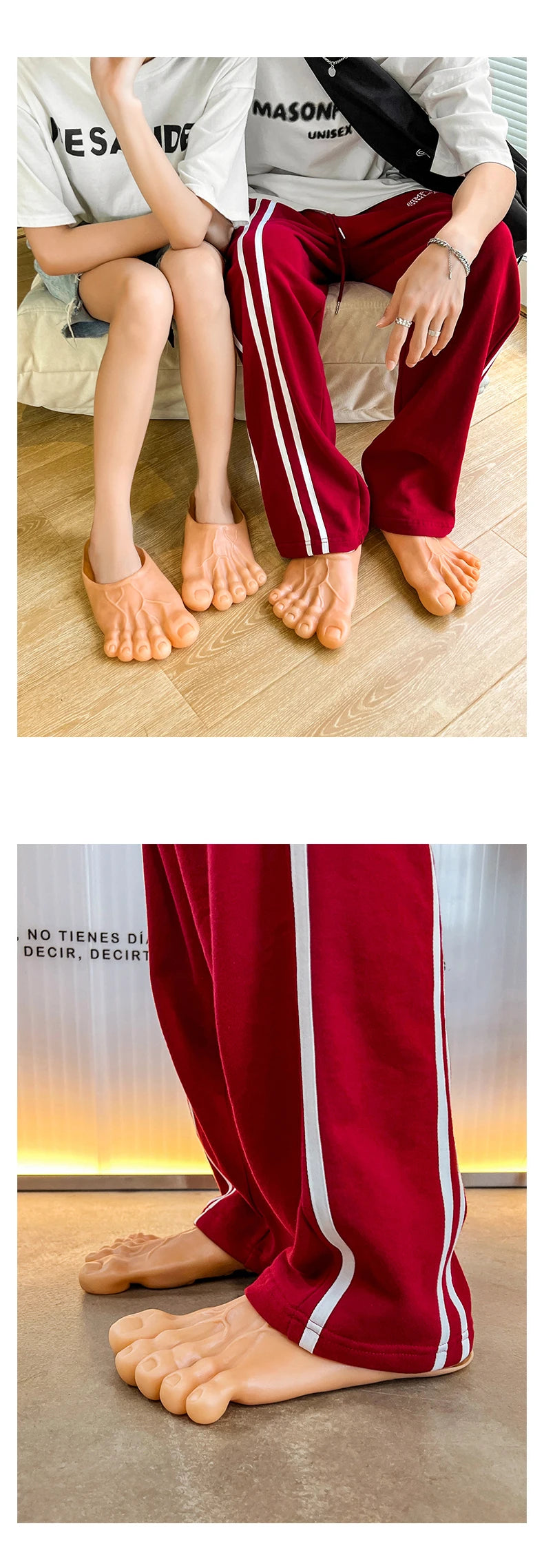 Funny Slippers Man Women Footwear Shoes For Men Sandals Male House Shoes Beach Slippers Uniex Slippers Bigfoot Amazing Sandals