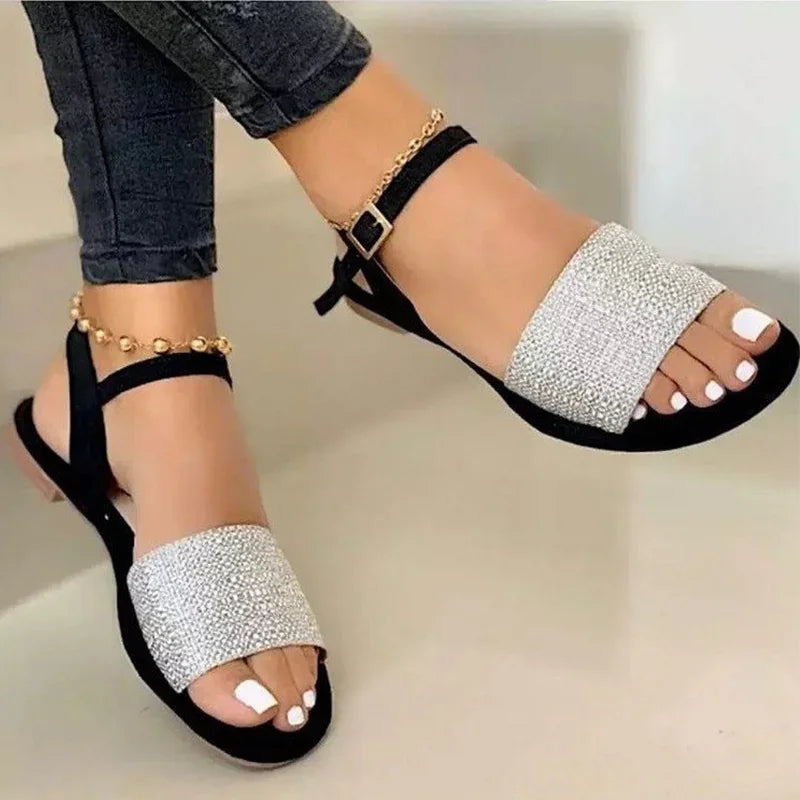 Women Sandals Classics Ankle Strap Summer Sandals Flat Shoes For Women  Lightweight Flats Sandalias Mujer Casual Summer Footwear