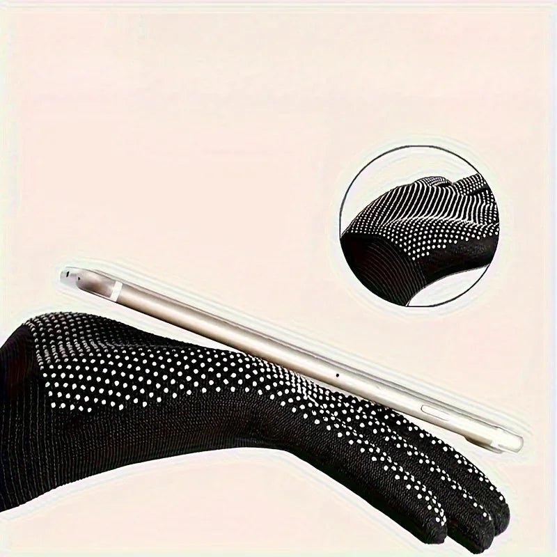 Non-slip Touchscreen Nylon Gloves Men Women Summer Outdoor Riding Sport Fitness Breathable Non-slip Sunscreen Finger Gloves