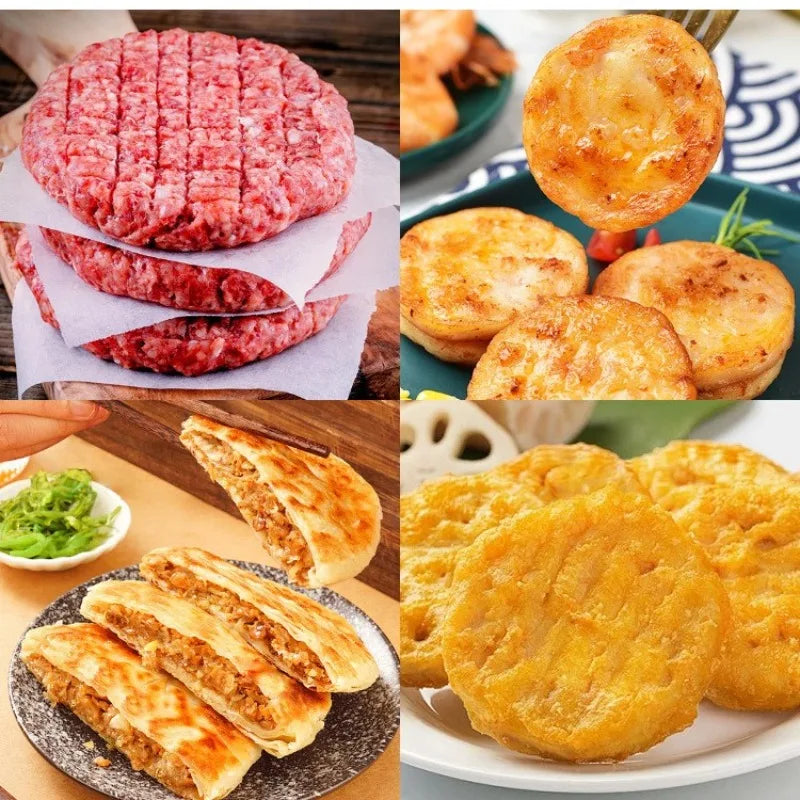 FAIS DU Hamburger Press Stuffed Burger Press 3 in 1 Hamburger Maker Mold Patty Maker Rings Molds Kit Kitchen Tool