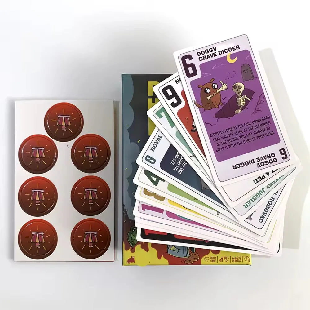 Power Hungry Pets Card Game Board Game Family Party Strategy Cards Games Party Card Challenging Strategy Game