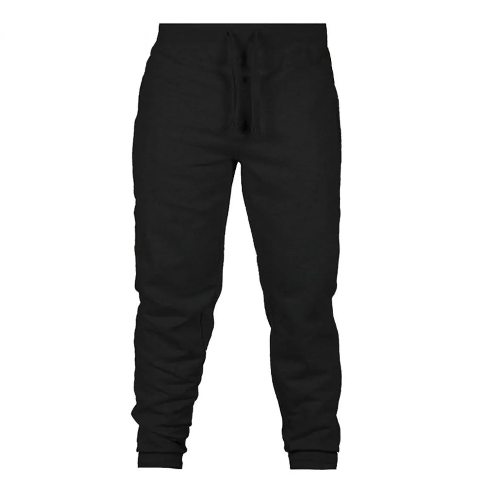 2025 Sports Pants for Men in Autumn and Winter Plus Velvet Thickened European and American Slim Casual Feet Pants