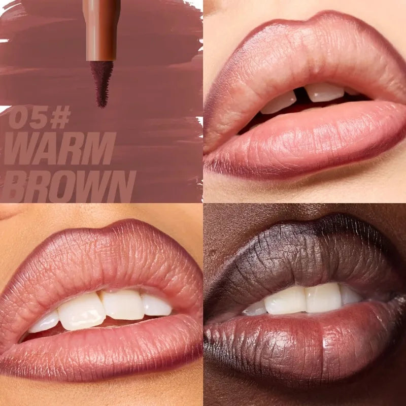 Matte Velvet Lipliner Pencil Red Nude Contour Tint Lipstick Waterproof Lasting Non-stick Cup Moisturising Lip Contour Pen Makeup