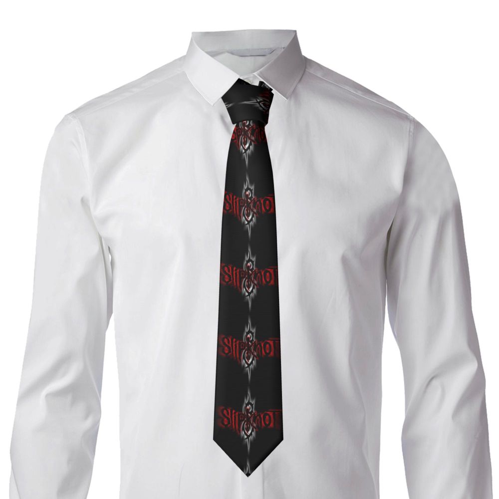 Slipknots Neckties Men's Customized Silk Heavy Metal Rock Music Gift Neck Tie for Office