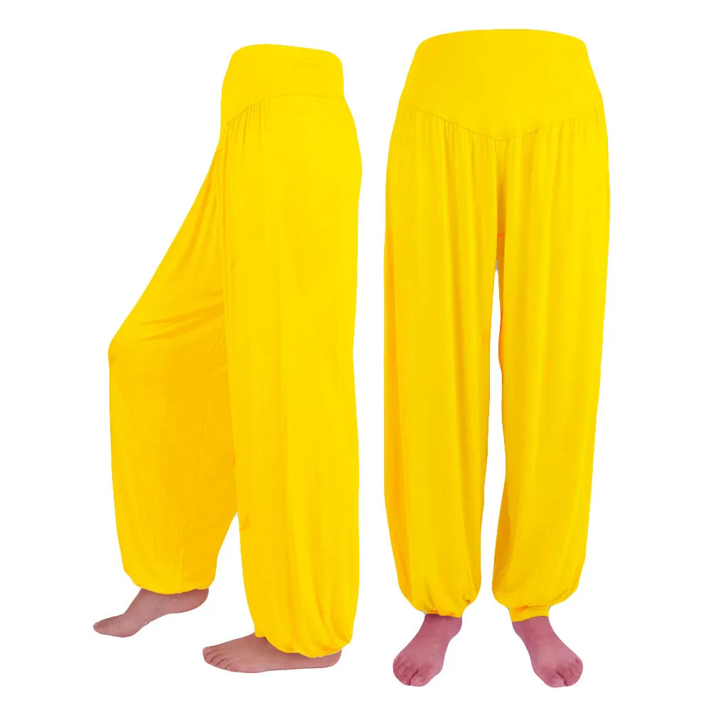 Women Elastic Loose Dance Yoga Pants Gym Workout Trousers Commute Sweat Pants High Waisted Female Clothing Calça Feminina