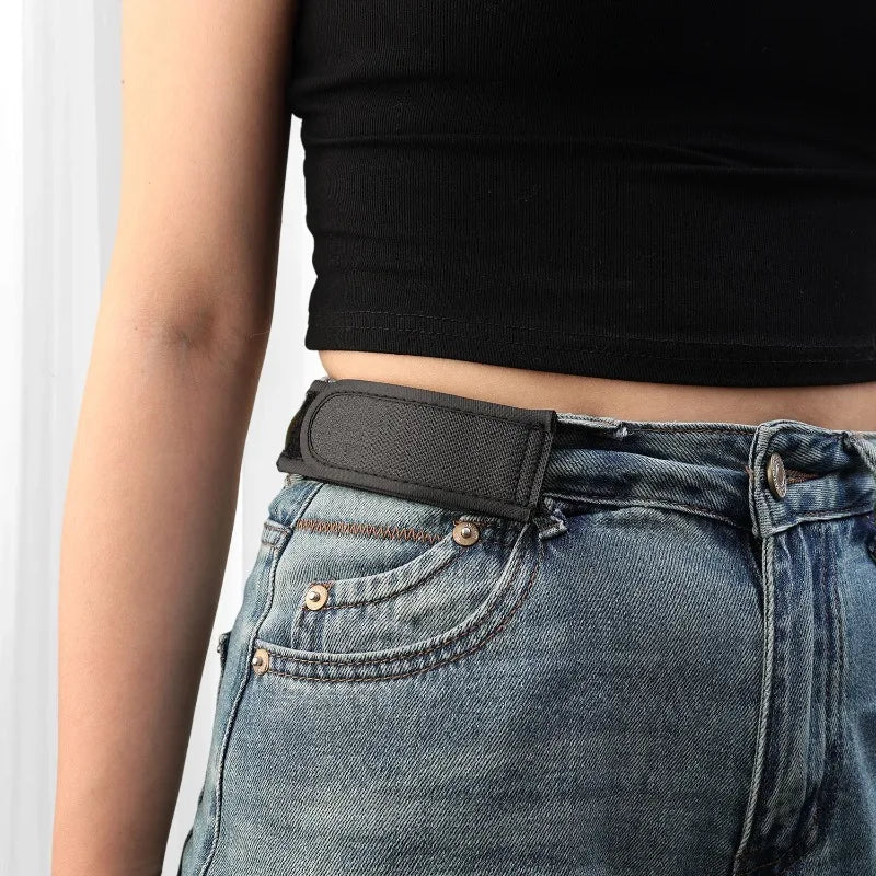 Men's Ultra-Soft Buckle Free Waist Belts Fashion Comfortable No Buckle Elastic Belts Stylish Unisex Jeans Loop Buckle-Free Belt