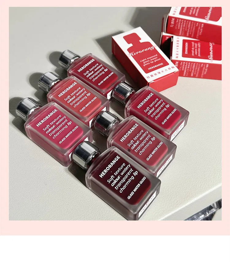 Moisturizing Plump Lips Mirror Effect Lip Color Non Greasy Texture Liquid Lip Pigment Not Easy To Stick Lightly Lip Glaze