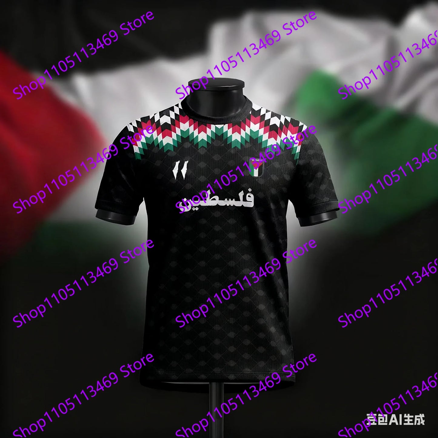Palestine Football Jersey T Shirts Summer Sports Short Sleeve Flag 3d Print Tee Summer Men'S Kid'S Outdoor Fitness Training Top