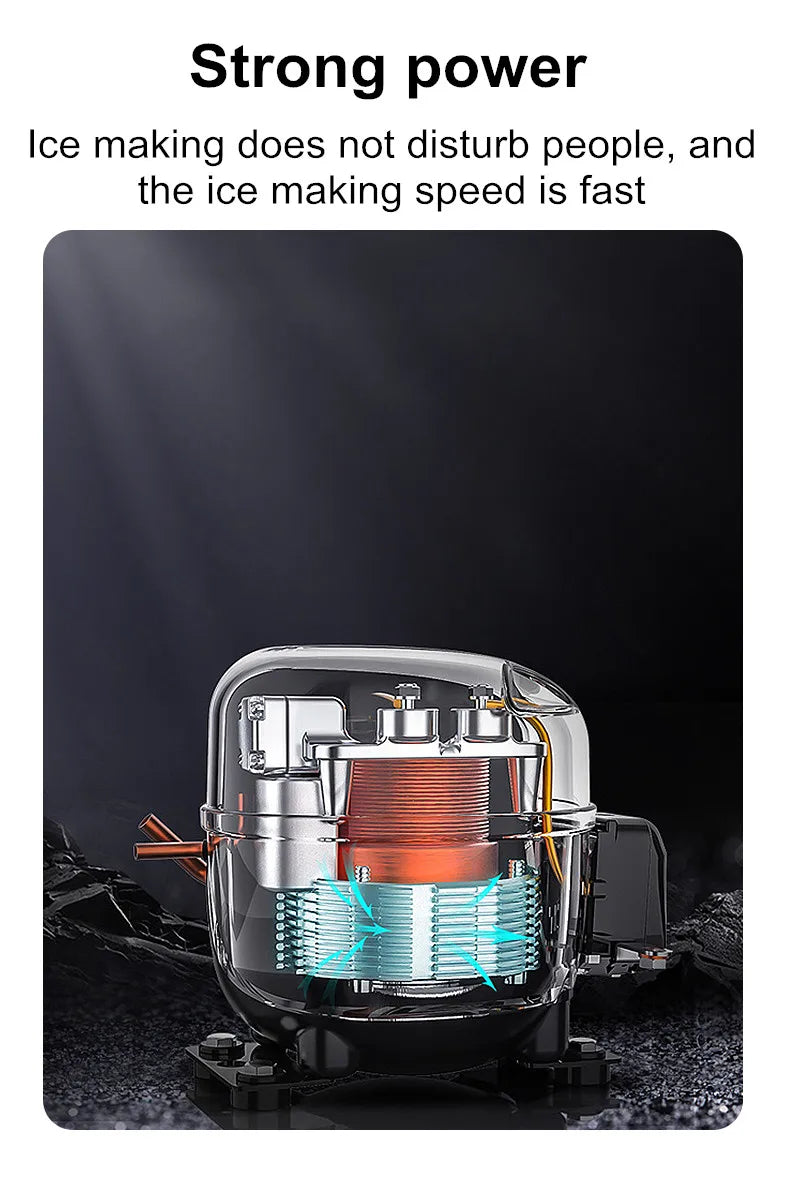 Ice Maker 15KG Automatic Household Mini Ice Cube Machine, Portable Intelligent Quiet Ice Maker for Home Dormitory Outdoor Use