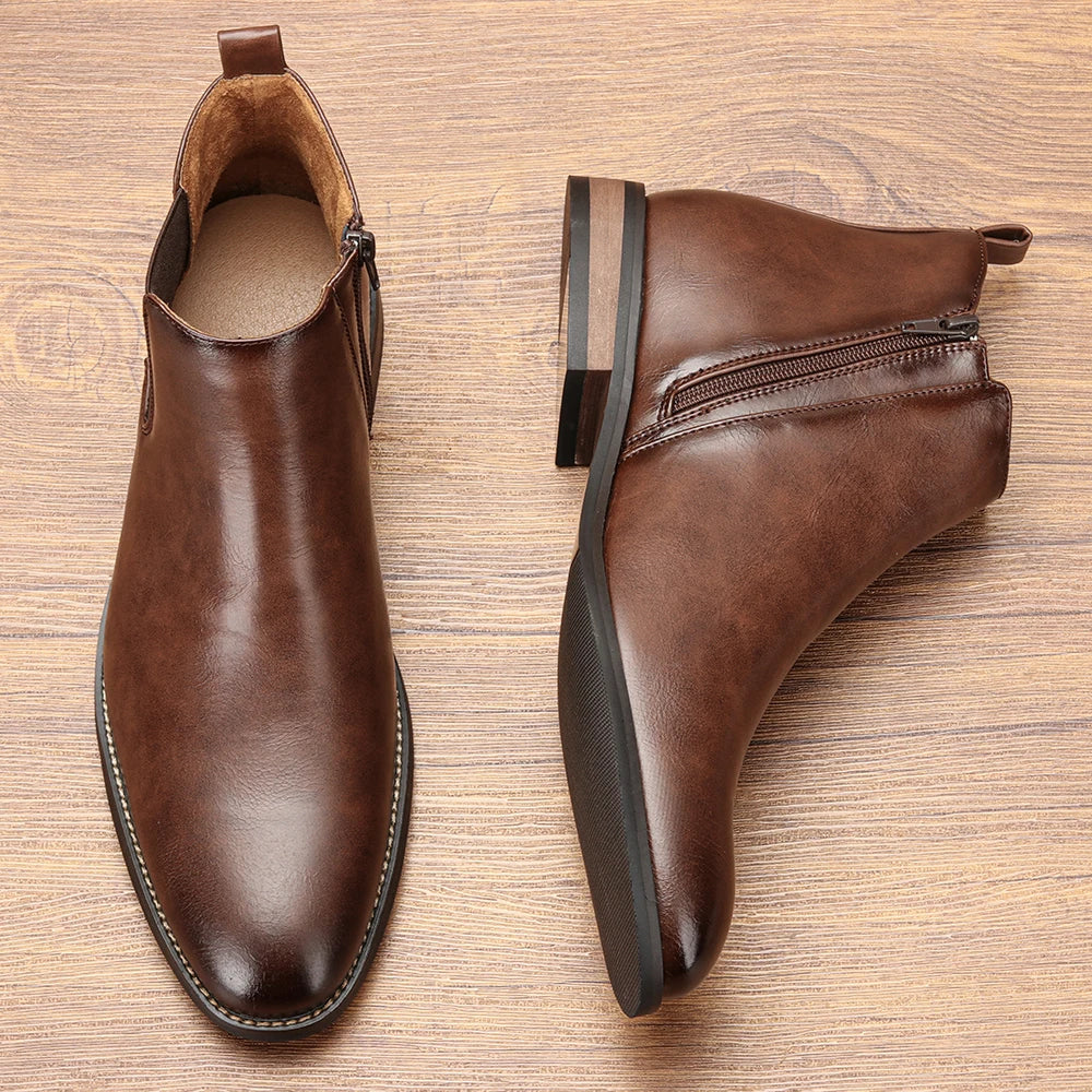 Boots Men Casual Brand Comfortable 2026 Fashion Boots Leather