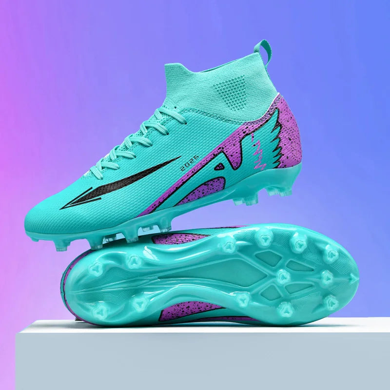 Men's High Ankle Soccer Shoes Ultralight Non-Slip Sports Outdoor Football Boots Indoor High-Quality Futsal Non-Slip