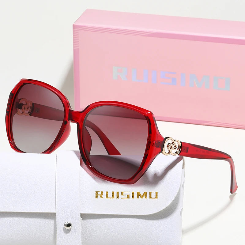 RUISIMO Polarized High Quality Simple Square Sunglasses Women Men Gradient Brand Sun Glasses Daily Leisure Male Female Glasses