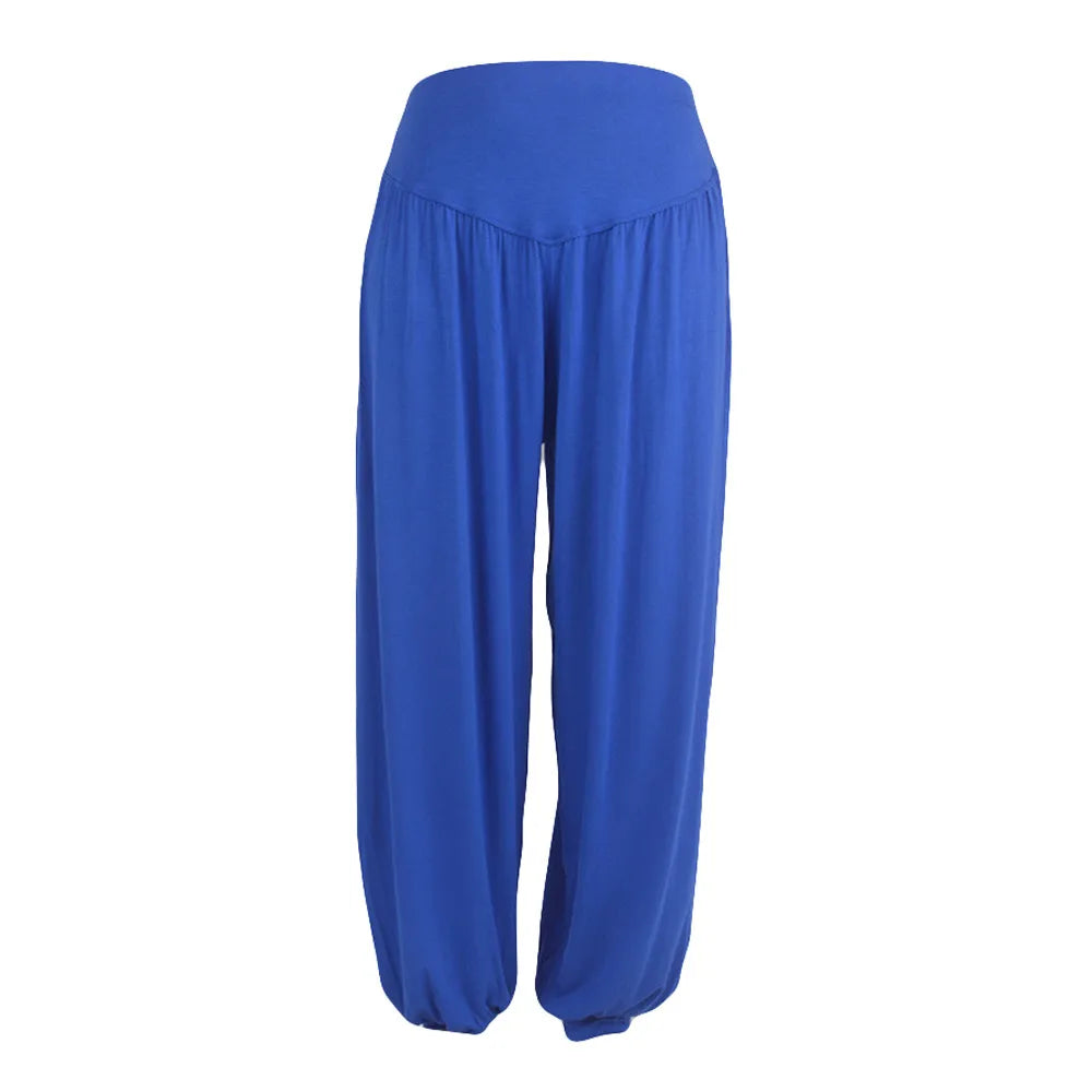 Women Elastic Loose Dance Yoga Pants Gym Workout Trousers Commute Sweat Pants High Waisted Female Clothing Calça Feminina