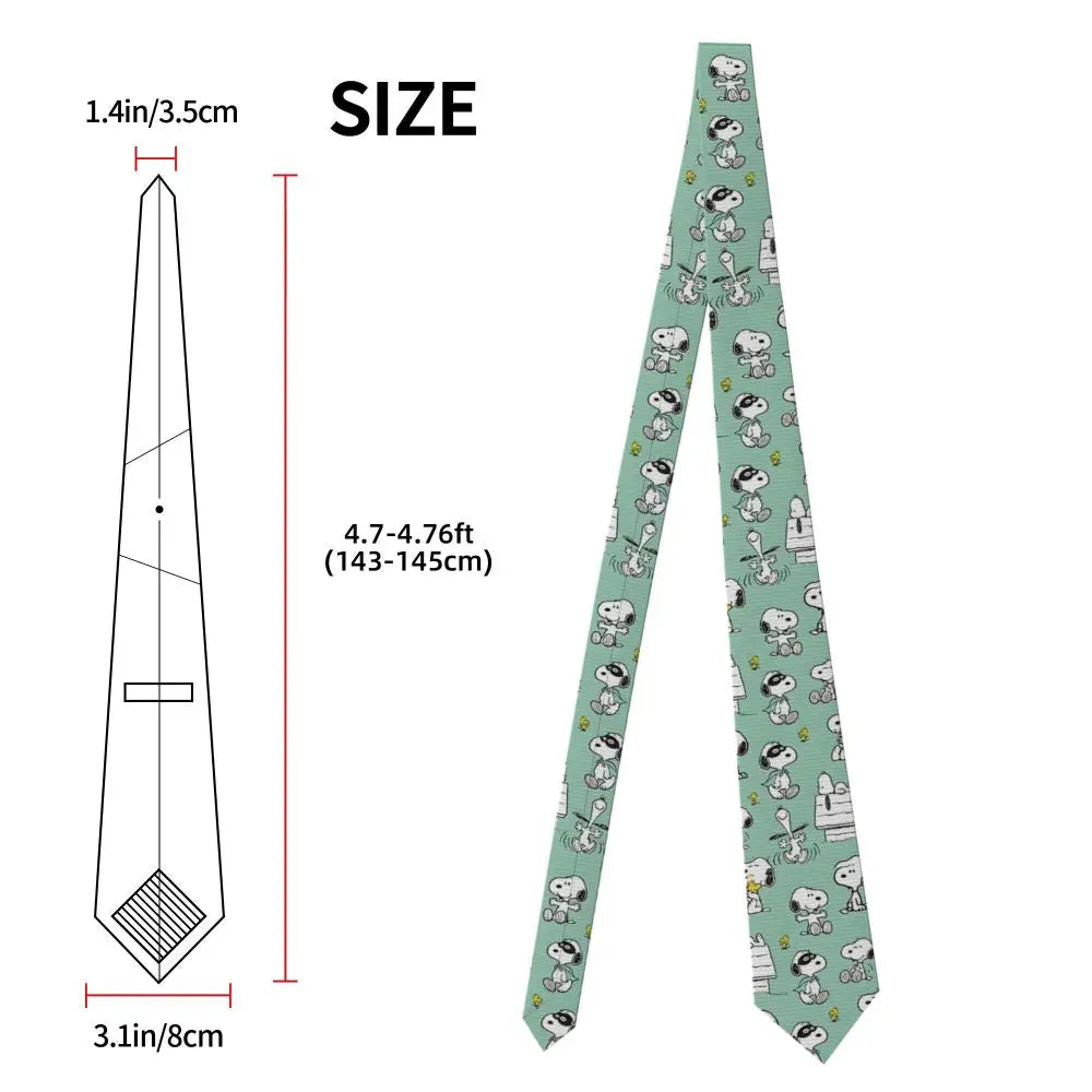 Personalized Fashion S-Snoopys Neckties Men Silk Cartoon Office Neck Tie