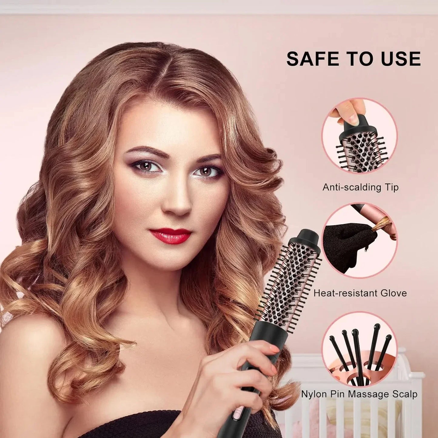 Curling Iron 5-in-1 Hair Curler Professional Curling Wand Beach Waves Hair Tools Appliances Suitable For All Hair Types